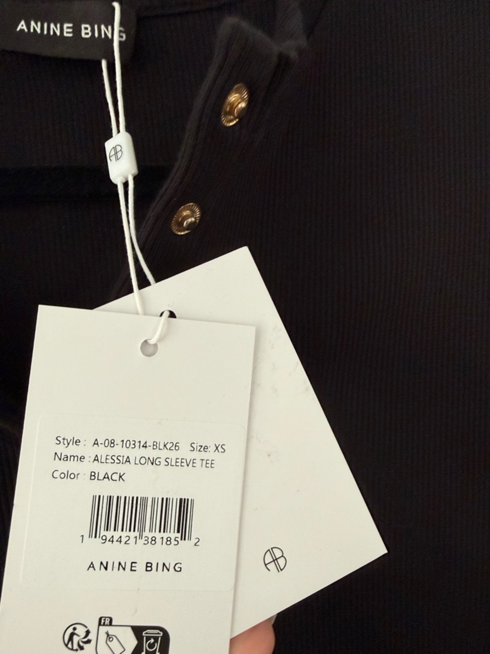 Anine Bing Alessia Long Sleeve Tee - Picture 4 of 4